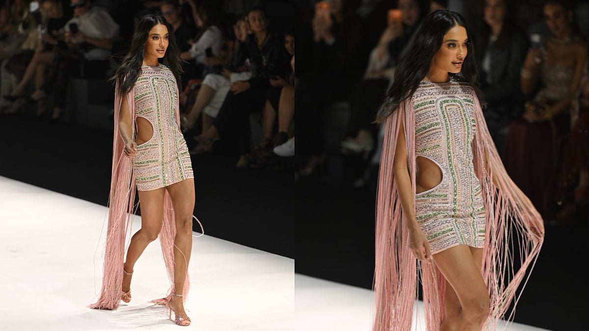 Lisa Lalvani Goes Full Barbiecore For Indian Designer Pallavi Puri's Debut At Dubai Fashion Week