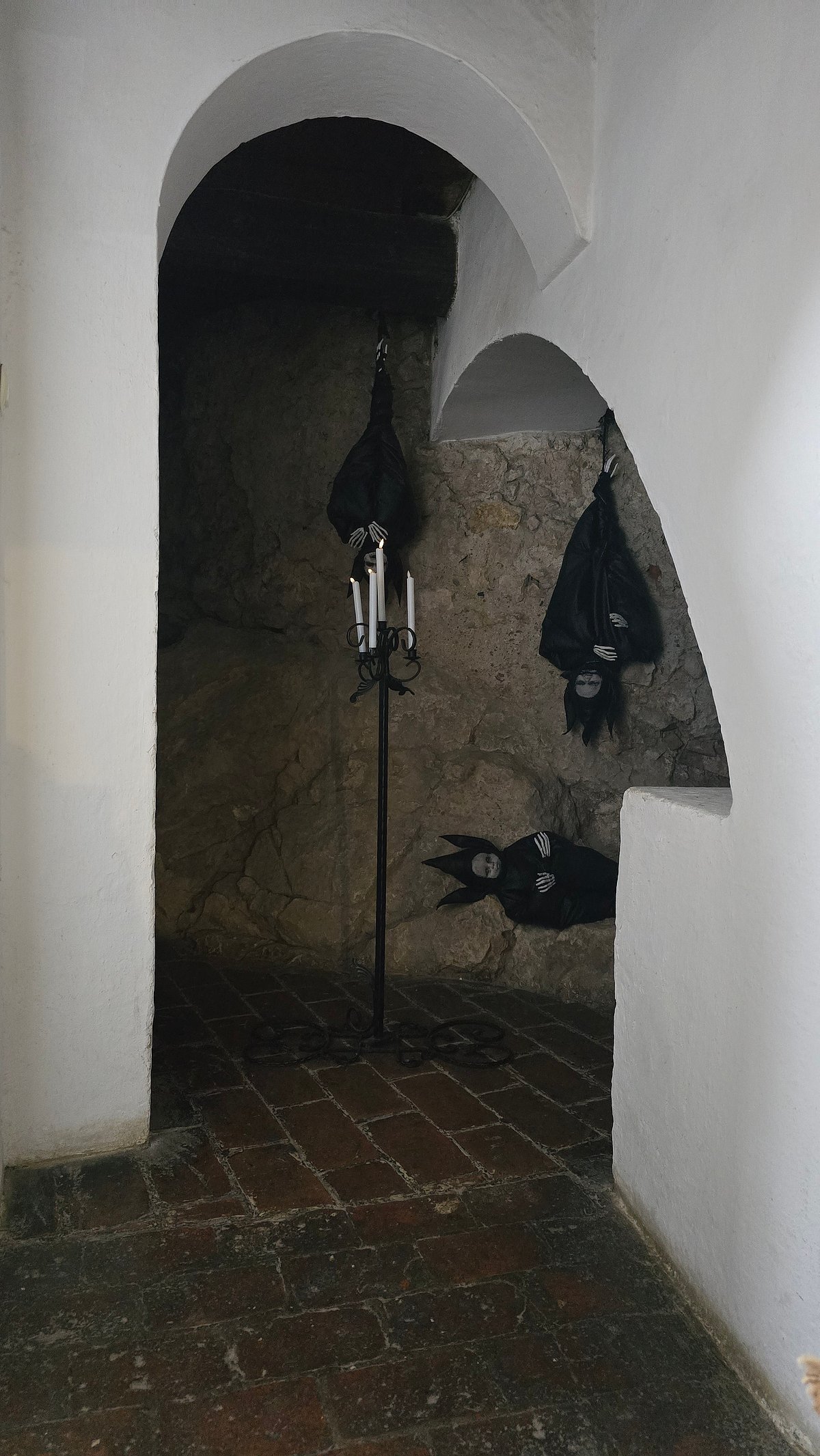 Dracula-related decoration in Bran Castle