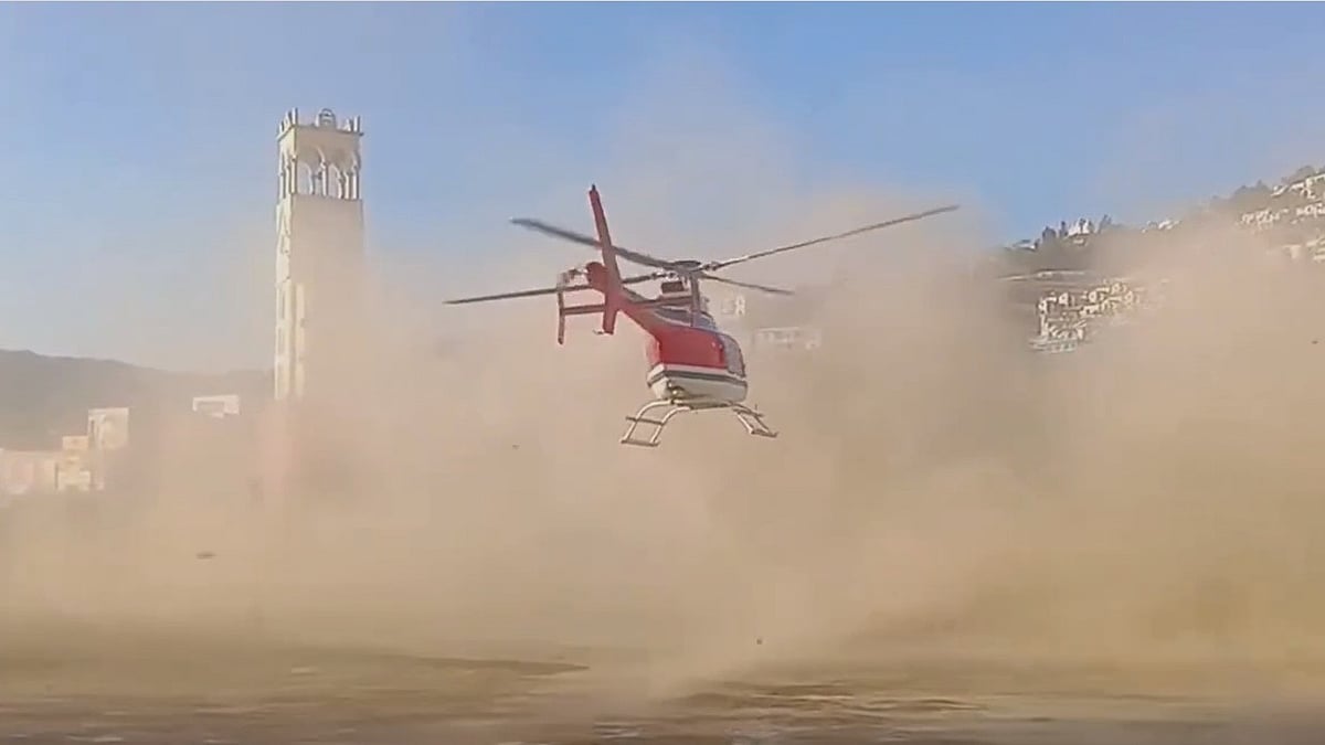 Video Shows Helicopter Making Precautionary Landing At Uttarakhand Stadium After Technical Snag, All Passengers Safe