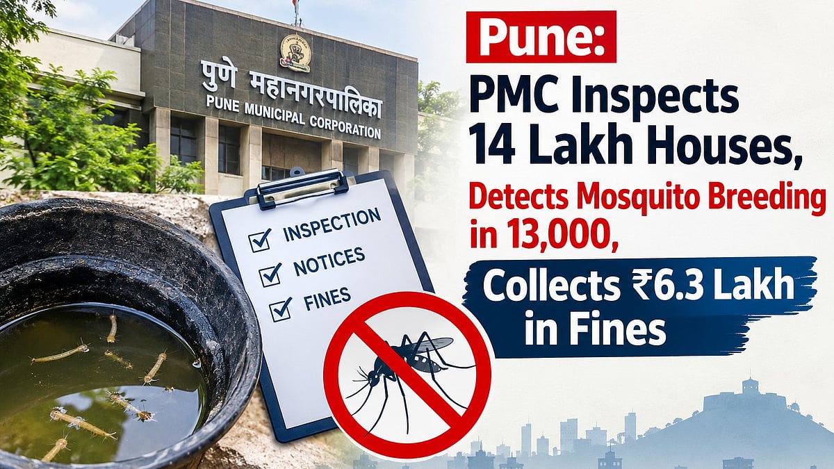 Pune: PMC Inspects 14 Lakh Houses, Detects Mosquito Breeding In 13,000, Collects ₹6.3 Lakh In Fines