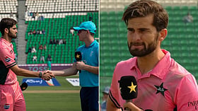 Pakistan wear pink jerseys in ODI Tri-series match against England in Lahore