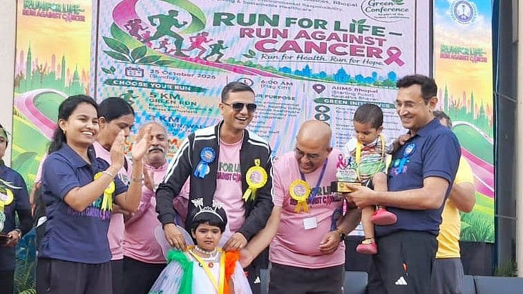 Cancer Survivors Join AIIMS 'Run For Life' Green Run In Bhopal; Doctors Stress Early Detection, Timely Treatment And Exercise