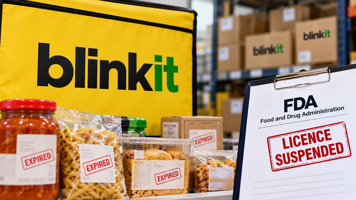Maharashtra FDA Suspends Blinkit’s Bhiwandi Licence Over ₹32.71 Lakh In Expired Food Stock