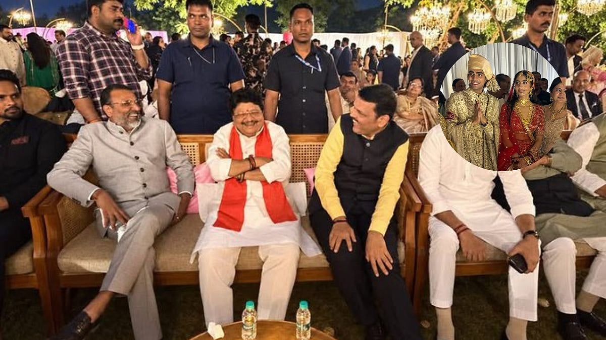 Maharashtra CM Devendra Fadnavis Attends Wedding Of Shahnawaz Hussain’s Son In Delhi; Nishikant Dubey Shares Pictures