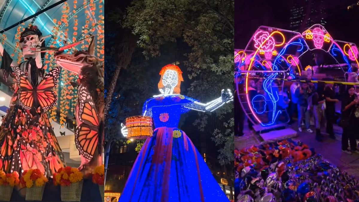 Mexico City Comes Alive With Colour As Thousands Flood Streets Ahead Of Day Of The Dead Celebrations