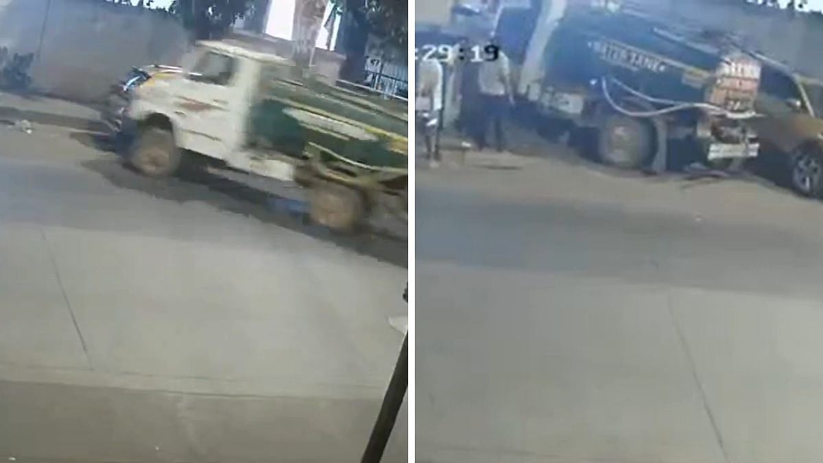 Mumbai: 14-Year-Old Allegedly Driving Water Tanker Crashes Into Parked Car, Building Wall In Andheri; Video Viral