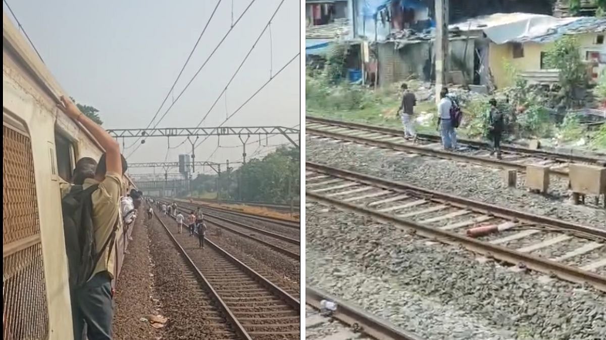Mumbai: Commuters Forced To Walk On Railway Tracks Between Mulund And Nahur As Local Train Services Disrupted | Watch