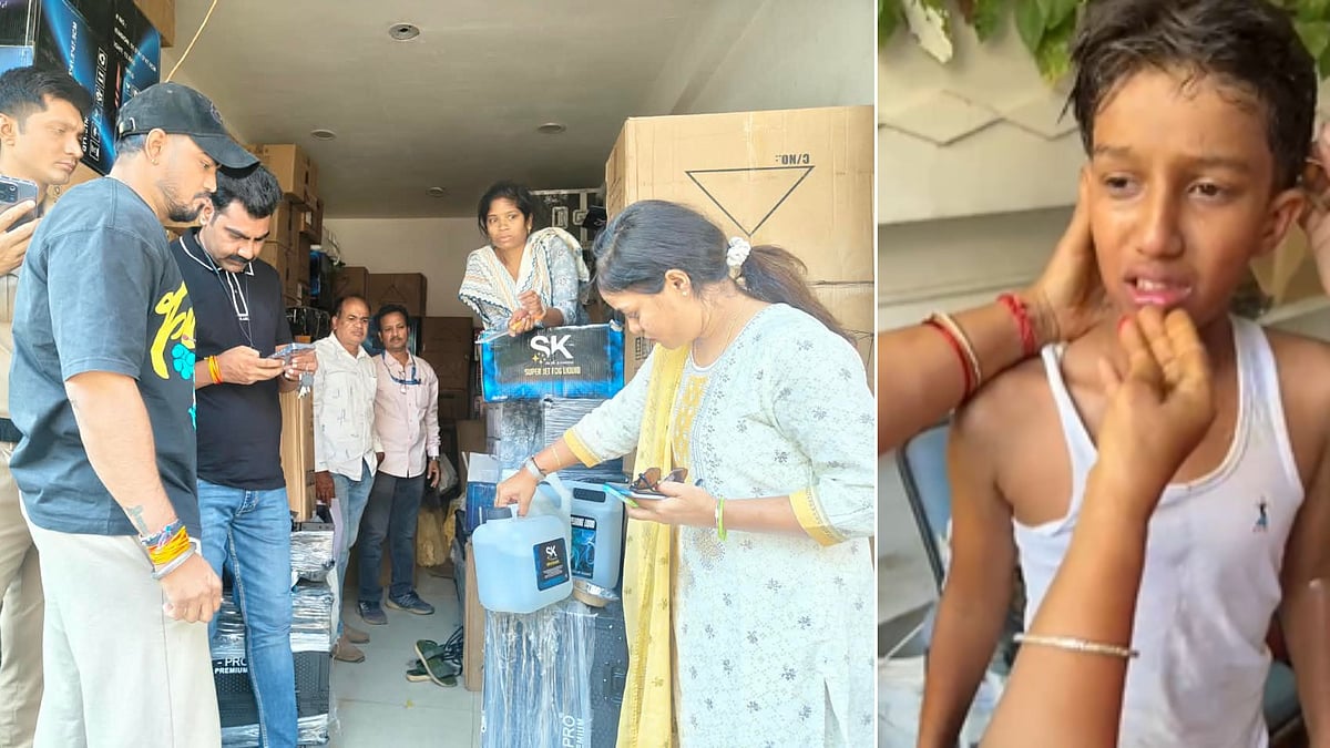 Indore Grandfather And Grandson Suffer Burns As Fire Flame Machine Misfires During Testing In Nandanagar, CCTV Footage Surfaces