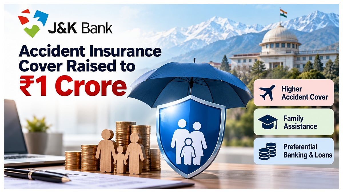 J&K Bank Raises Accident Insurance Cover To ₹1 Crore, Check Eligibility & Additional Benefits