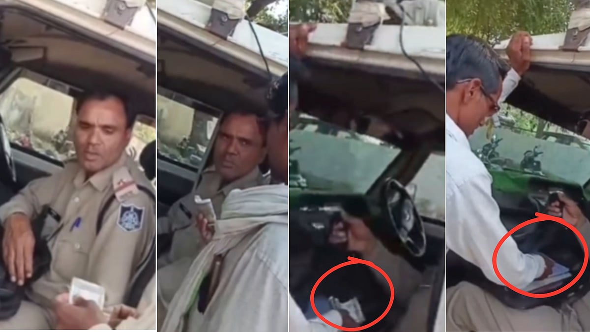 ASI Caught Accepting ₹2K Bribe For Settling Case In MP's Chhatarpur; VIDEO