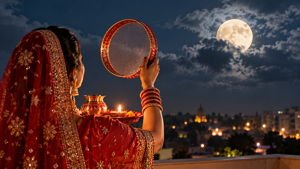 Karwa Chauth 2026: Moonrise At 8:26 PM In Bhopal, 8:34 PM In Indore; Cyclone Arnab May Delay Moon Sighting In MP