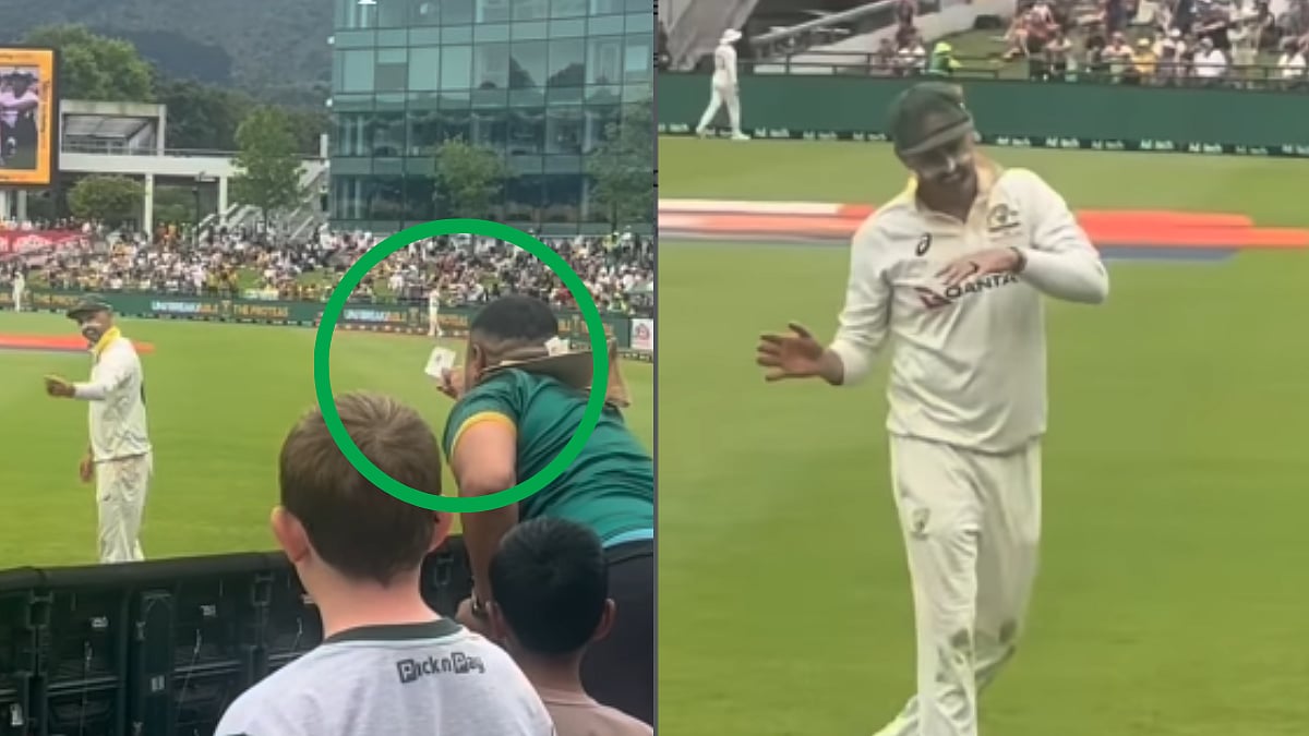 'Sandpaper' Banter Returns! Nathan Lyon Trolled By South African Fan As Infamous 2018 Ball-Tampering Scandal Haunts Australia During 3rd Test | Video