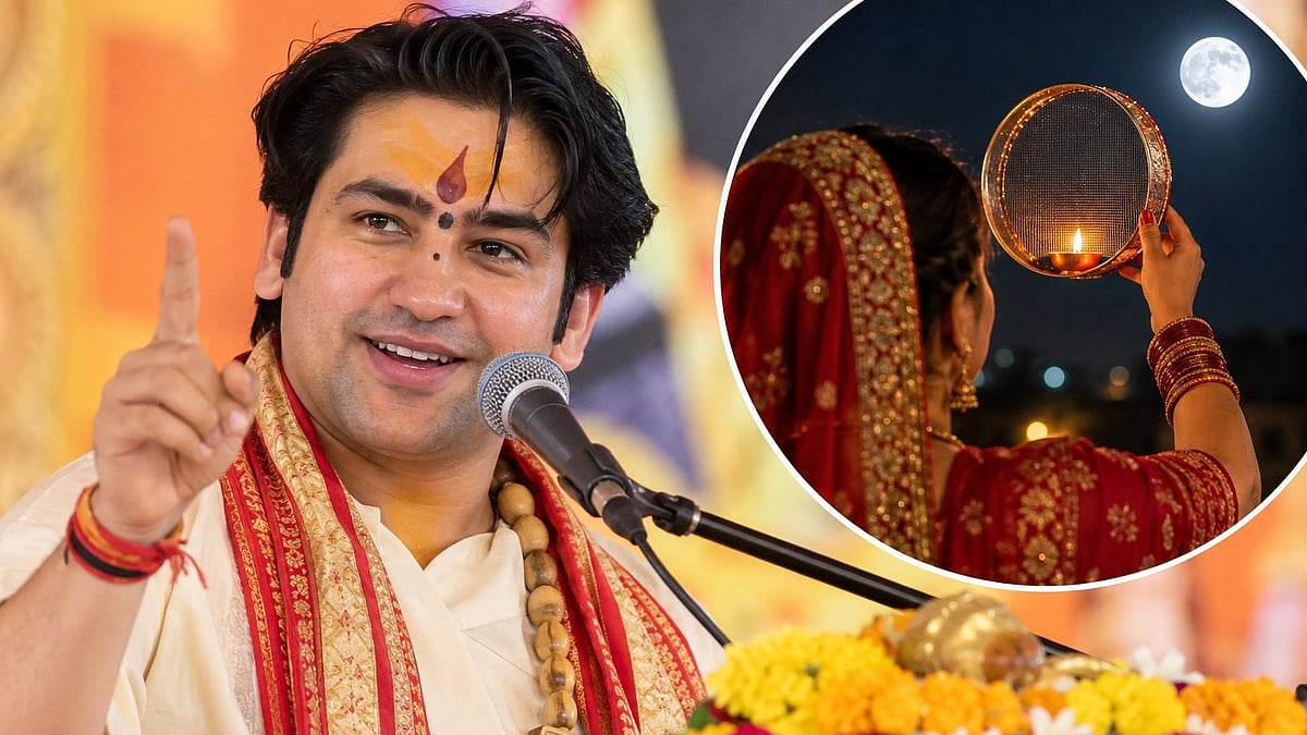 Dhirendra Shastri Jokingly Calls Karwa Chauth 'Husband Worship Day', Urges Women To Show Same Love All Year | VIDEO