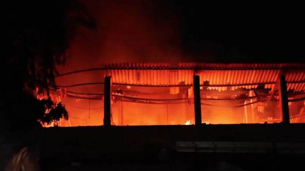 Massive Fire Guts Shops At Goa’s Vasco Sunday Market Near Tilak Maidan, CM Pramod Sawant Assures Support To Affected Vendors | Video