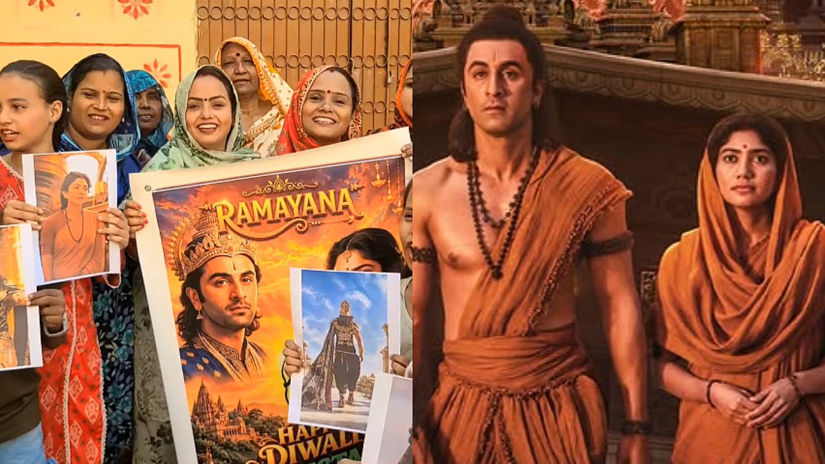 Ramayana Fever Grips Pakistan! Hindus In Karachi Put Up Ranbir Kapoor, Sai Pallavi, Yash's Film Poster At Temple, Hope For Oscar Award - Watch Video