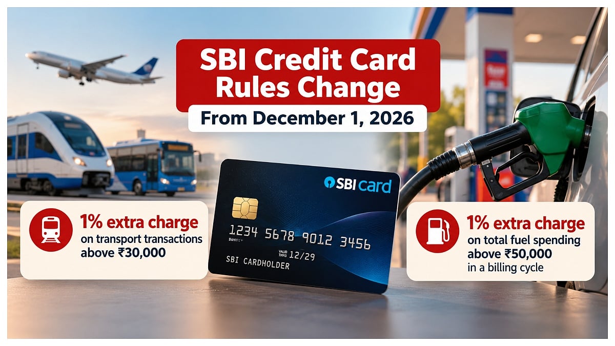 SBI Credit Card Users Alert, 1% Extra Charge On Fuel & Transport Transactions From December 1