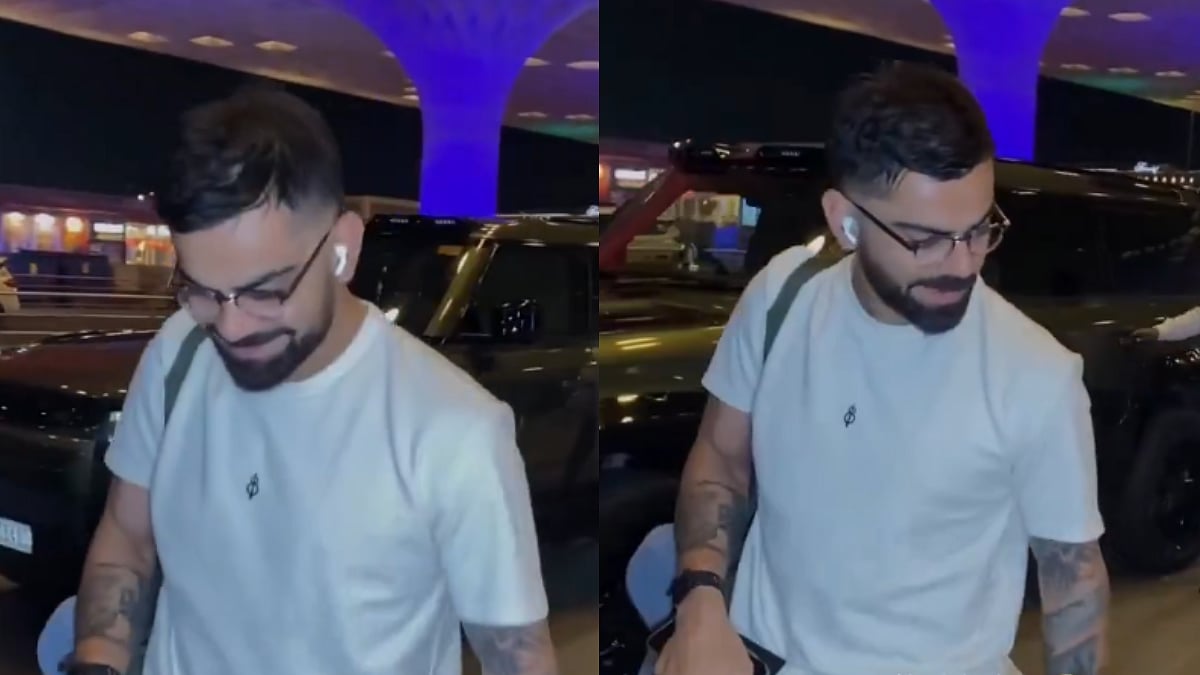 'Quality Ek Number Hai': Virat Kohli Breaks Into A Big Smile As Fan Praises His Brand's Shoes At Mumbai Airport | Video