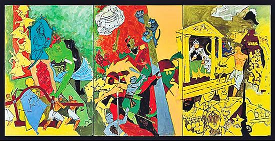 M F Husain’s last paintings go on display in London