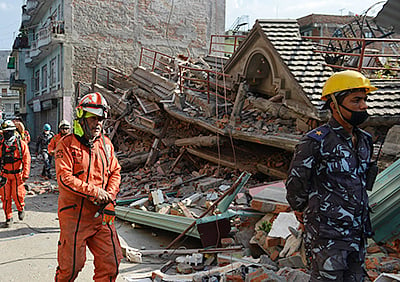 Rescue operation in Nepal after the earthquake. (AFP Photo) 
 | 