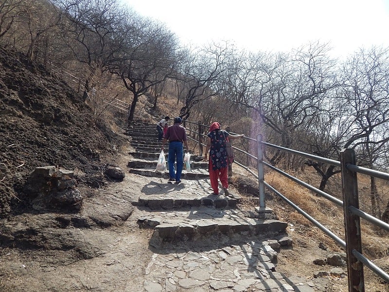 Stairs that lead you to the caves