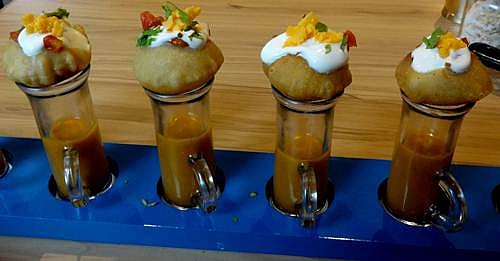Panipuris in chipotle water