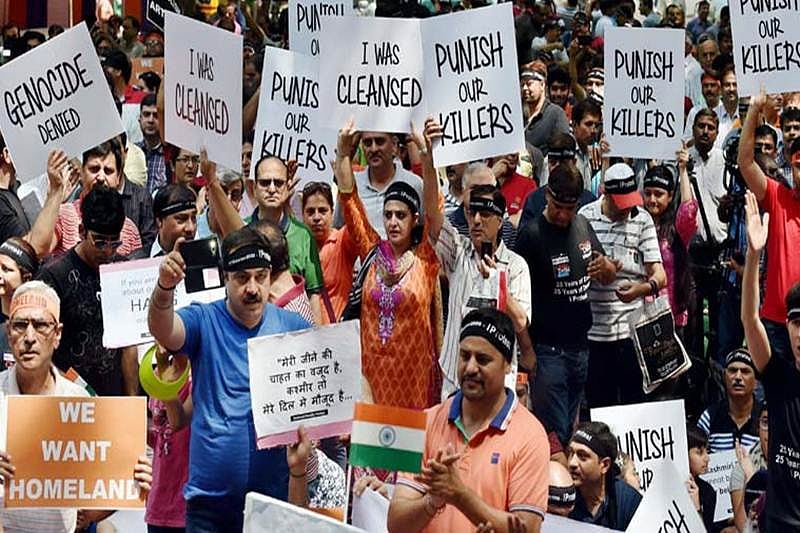 Kashmiri Pandits protest against govt for ‘ignoring’ them