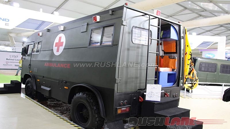 Ashok Leyland 4×4 Ambulance at 2016 DefExpo