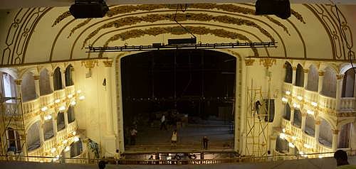Mumbai: Opera House Theatre Renovation work for upcoming Mami Film Festival . Photo by BL SONI