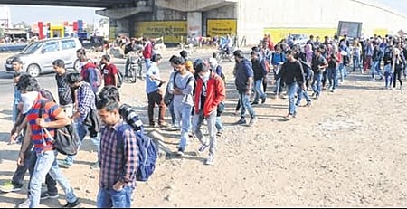 Indore: IIT students march to campus to protest substandard transport facility