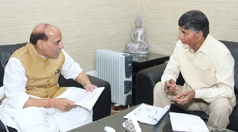Rajnath Singh cuts short Andhra Pradesh CM Chandrababu Naidu at Niti Aayog meeting