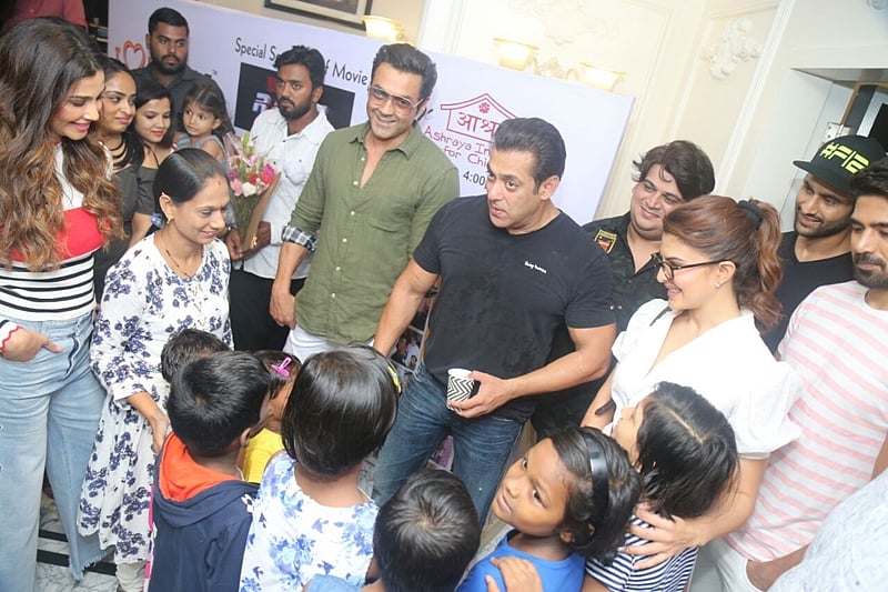Salman Khan, Jacqueline Fernandez, Bobby Deol and others attend the Race 3 special screening for Aids patients