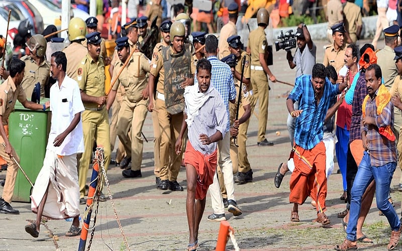 Sabarimala temple protest: Kerala shutdown receives huge response, stone pelting at KSRTC buses