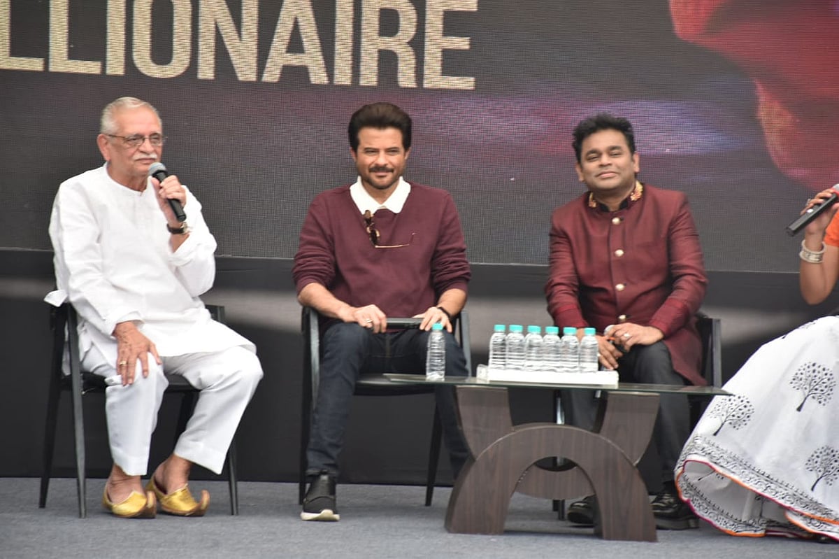 From L-R: Gulzar, Anil Kapoor and A. R. Rahman (Pic courtesy: Viral Bhayani)