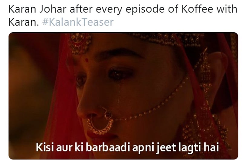 ROFL! Varun Dhawan and Alia Bhatt’s dialogue in ‘Kalank’ teaser turns into hilarious memes