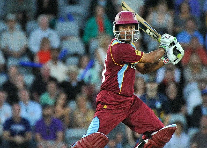 Ramnaresh Sarwan of West Indies in action. | Photo: Twitter