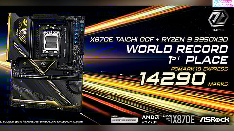 ASRock Sets Global PCMark 10 Express Benchmark Record with X870E Taichi OCF