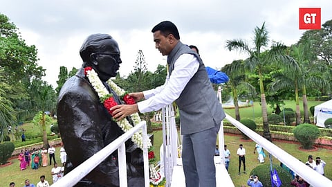 Chief minister pays tribute to Dr. BR Ambedkar.