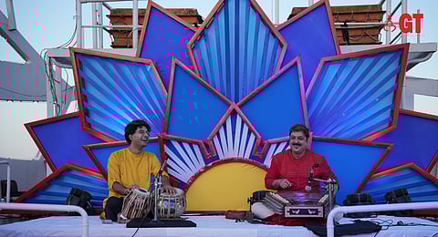 Sandip Chatterjee and Umesh Banerjee's performance for River Raag at Santa Monica Jetty.