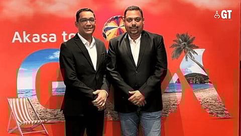 L to R  Co-Founder and Chief Marketing & Experience Officer and Belson Coutinho and Co-Founder and Chief Commercial Officer, Akasa Air, Praveen Iyer at the launch of flights from Goa.