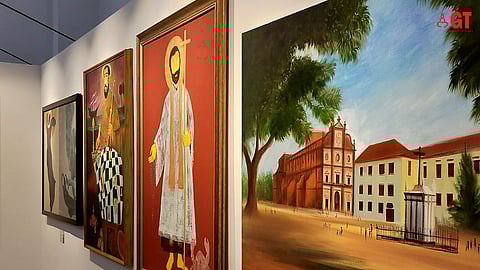 Exhibition of paintings at the Convent of St John of God, Old Goa.