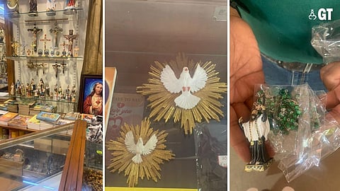 Pickup unique religious items during the 18th Exposition of the Sacred Relics of St Francis Xavier.