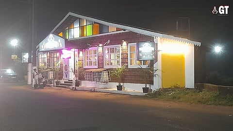 Goan restaurants in the night. 