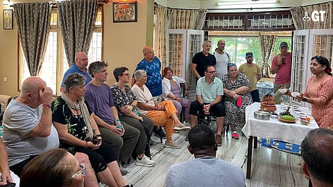 Rita Shinde talks about Goan cuisine during a class.