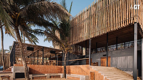 The exterior of Slow Tide shack in Anjuna. 