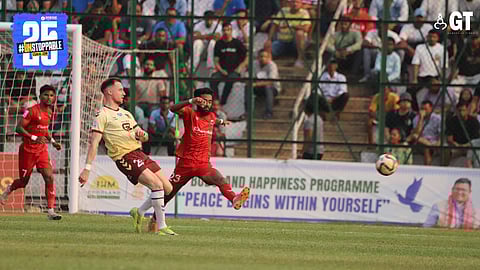 Trijoy Dias of Churchill Brothers in action. 