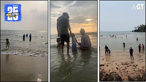Family time on a Goan Beach