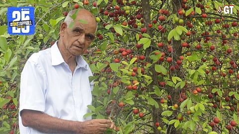 Shrihari Naik Kurade displayed a range of kokum fruits at the Konkan Fruit Fest 2003.