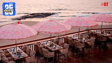 Enjoy a meal by Goa's sandy shores at Clara Beach Haven, Vagator.