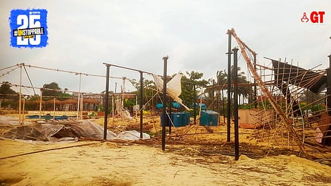 Beach shacks have had no option, but to shut down owing to the  heavy showers during the past few days.