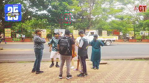 Many tourists prefer to travel by bus when in Goa.